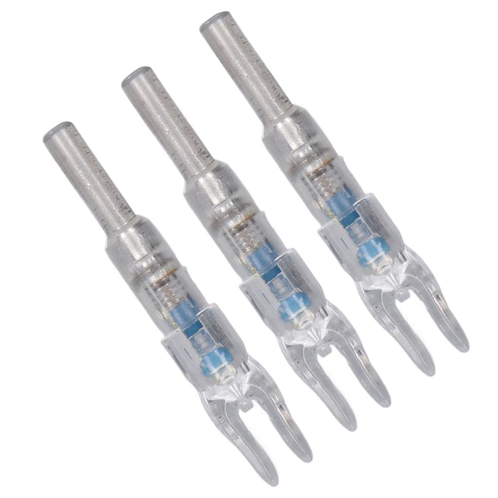 3PCS Lighted Nocks for Arrows Automatic Lighting 6.2mm Internal Diameter Archery Shaft Luminous Arrow Tail for Outdoor