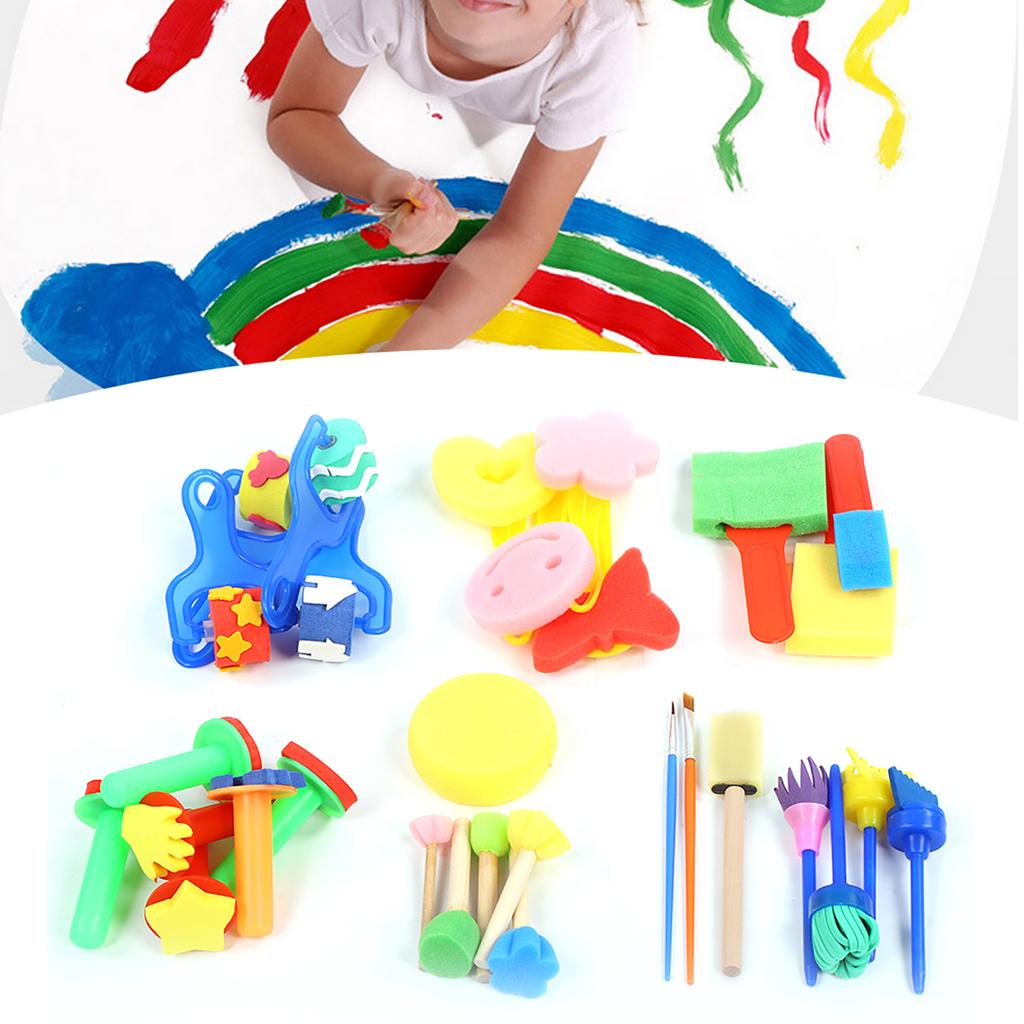 30 шт. Губка штамп дети живопись DIY пенопластовые кисти художественные ремесла инструменты для рисования для детей раннего возраста