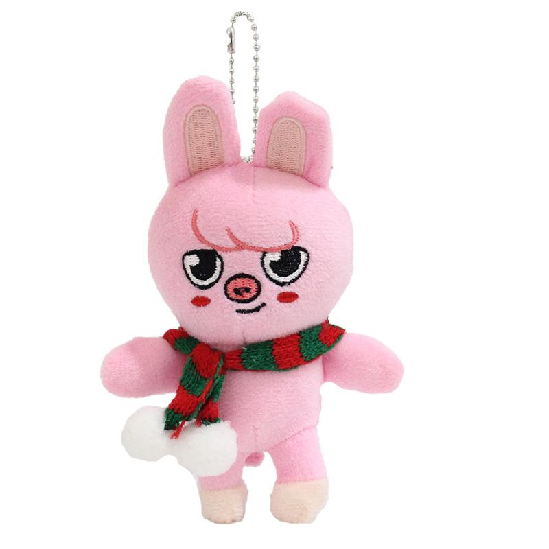 Cute Plush Doll Keychain Hawaiian Swim Ring Style Bag Charm Idol Same Style Pendant Accessory