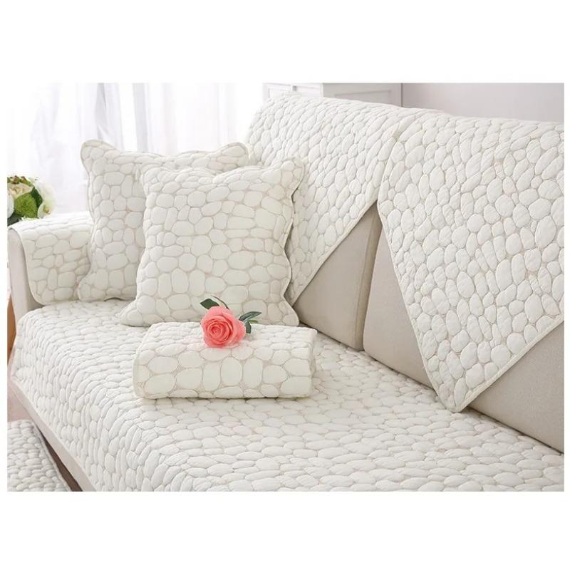 Хлопчатобумажная подушка для дивана, противоскользящее полотенце для дивана, зимнее украшение для гостиной, наволочка, толстая спинка, чехол для дивана, наволочка