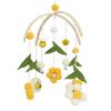 Bee Flower Crib Mobile Green Leaves Nursery Decoration Infant Bedroom Hanging Toy for Bassinet