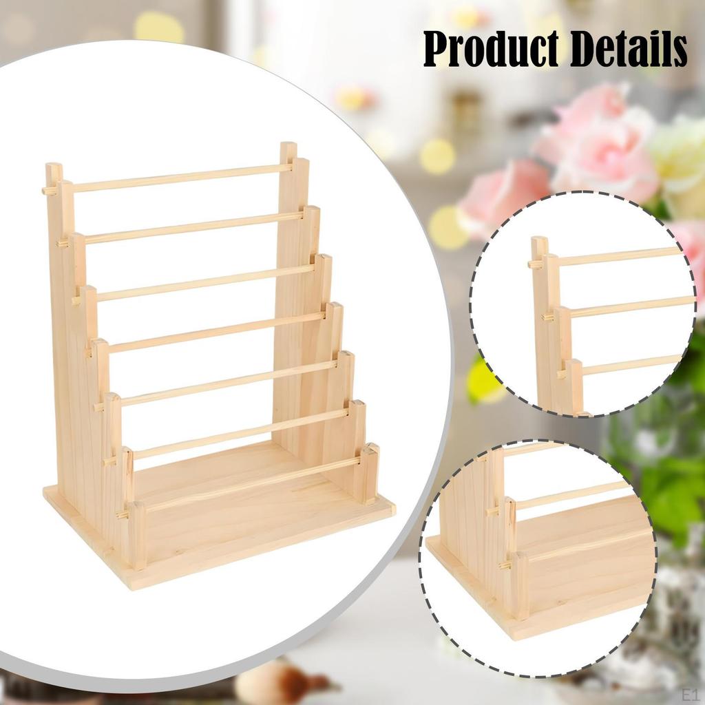 Wooden Ribbon Organizer Bracelet Display Rack Large Capacity Gifts Washi Tape