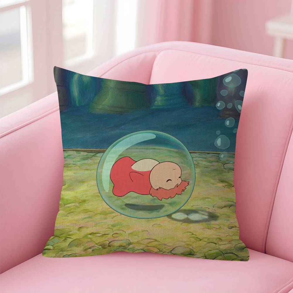 Cute Cartoon PPonyoS Pillowcase toon Gift Cushion Cover Bedroom Home Sofa Chair Seat Decor pillow case