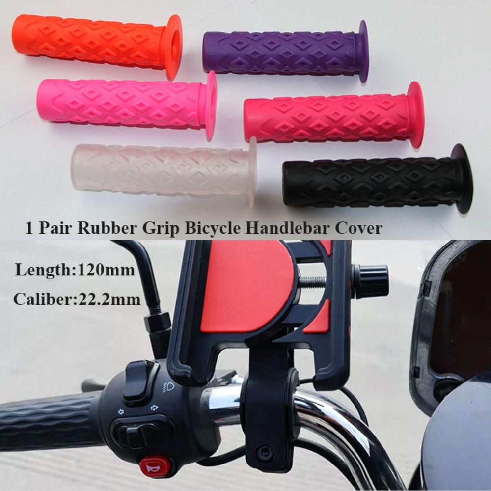 1 Pair Shock Absorption Bicycle Handlebar Cover 10 Colors Rubber Grip Mountain Bike Accessories