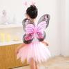 Princess Butterfly Wings Sets 2-8year Fairy Costume Set Cute Children Costume Props  Girls