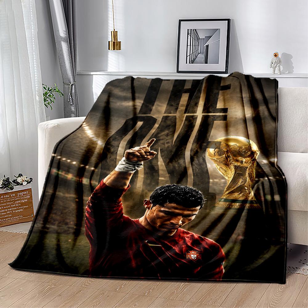 Ronaldo's Legacy Football Blanket Ultra-Soft Suitable for Chair Seaside Bed for All Seasons Digital Print Unique Gift for Family and Friends Camping