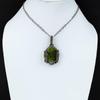 Moldavite Pendant Copper Wire Wrapped Gemstone Pendant Moldavite Jewelry Handmade Boho Pendant Copper Jewelry Gift For Her Wire Wrap Jewelry