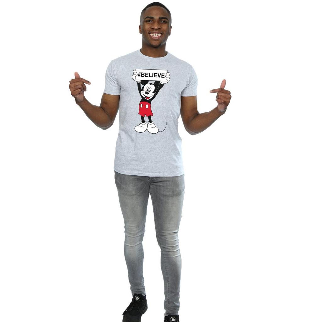 Disney Mens Mickey MouseBelieve T-Shirt