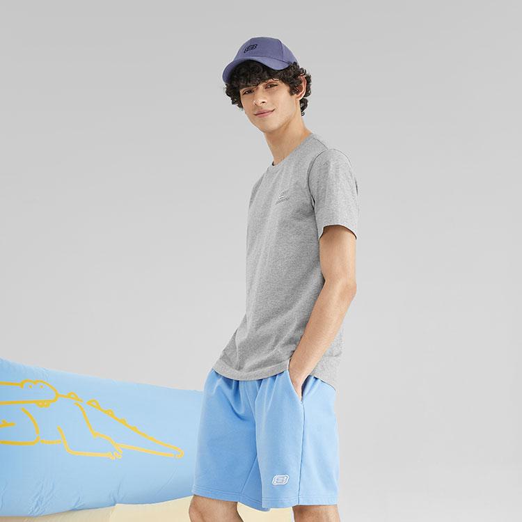 Skechers Футболка унисекс из коллекции Sports Life, размер Medium, цвет Heather Gray, артикул L223U046-004F
