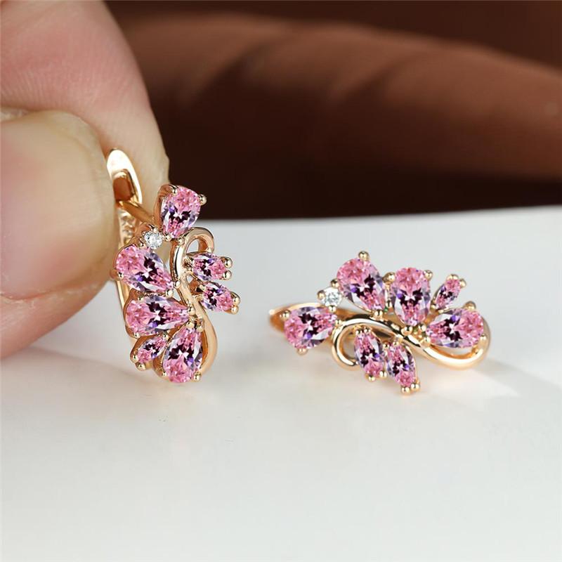 Винтажные серьги для невесты золотого цвета с радужными кристаллами и мелкими камнями, элегантные серьги-цветы с разноцветным цирконом для женщин, подарок