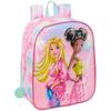 Children's Backpack - SAFTA - BARBIE PAINTERLY - Pink - Adaptable To the Trolley - Comfortable