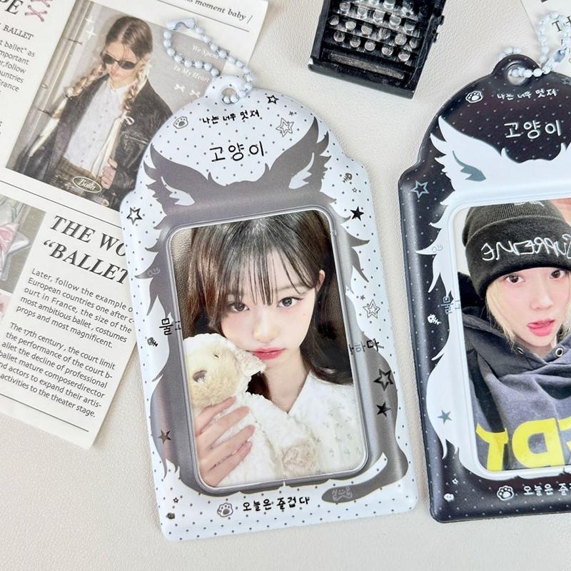 Держатель для фотокарточек Брелок-подвеска Y2K Папка для фотокарточек Идол K-pop Держатель для фотокарточек Подвеска для рюкзака Защитная обложка для студенческого билета