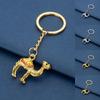 Zinc Alloy Alloy Camel Keychain Simple Desert Camel Pendant New Car KeyRing  Tourist Souvenir