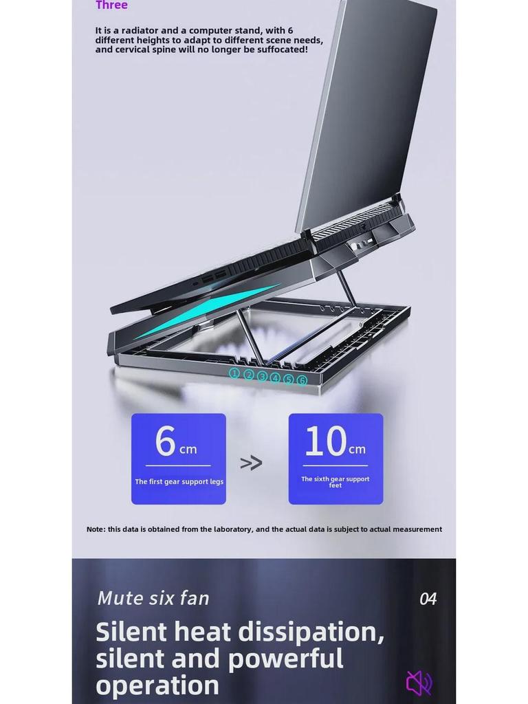 Gaming Laptop Cooling Stand: Foldable Radiator Bracket for Desktop Use