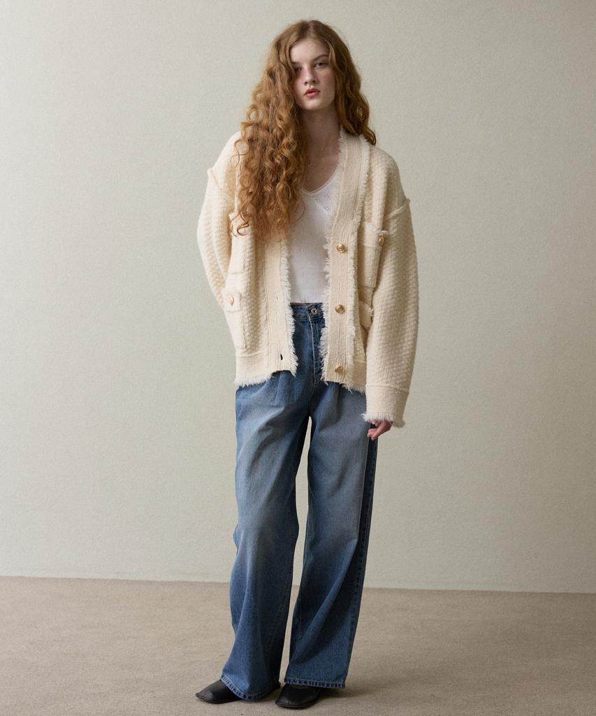 Opendoorstudio Winter Tweed Knit Cream
