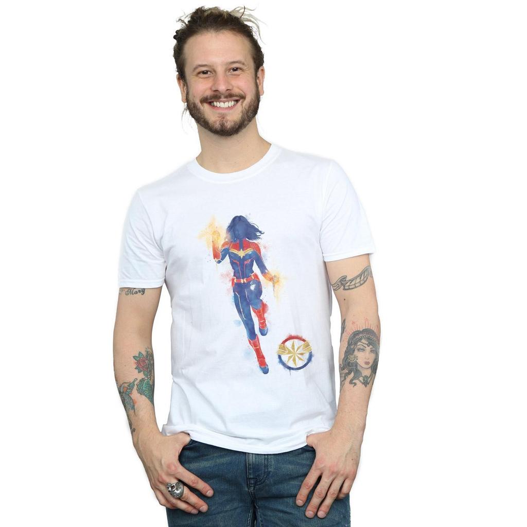 Marvel Mens Avengers Endgame Painted Captain Marvel T-Shirt
