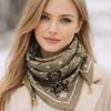 Magnetic Buckle Cotton Square Scarf Soft Cotton Hijab Wraps Fashion Headwear Soft Shawl  Girl Women