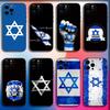 Чехол для телефона с эмблемой флага Израиля для iPhone 16,15,14,13,12,11,Pro,X,XS,Max,XR,Plus,Mini Мягкий черный чехол