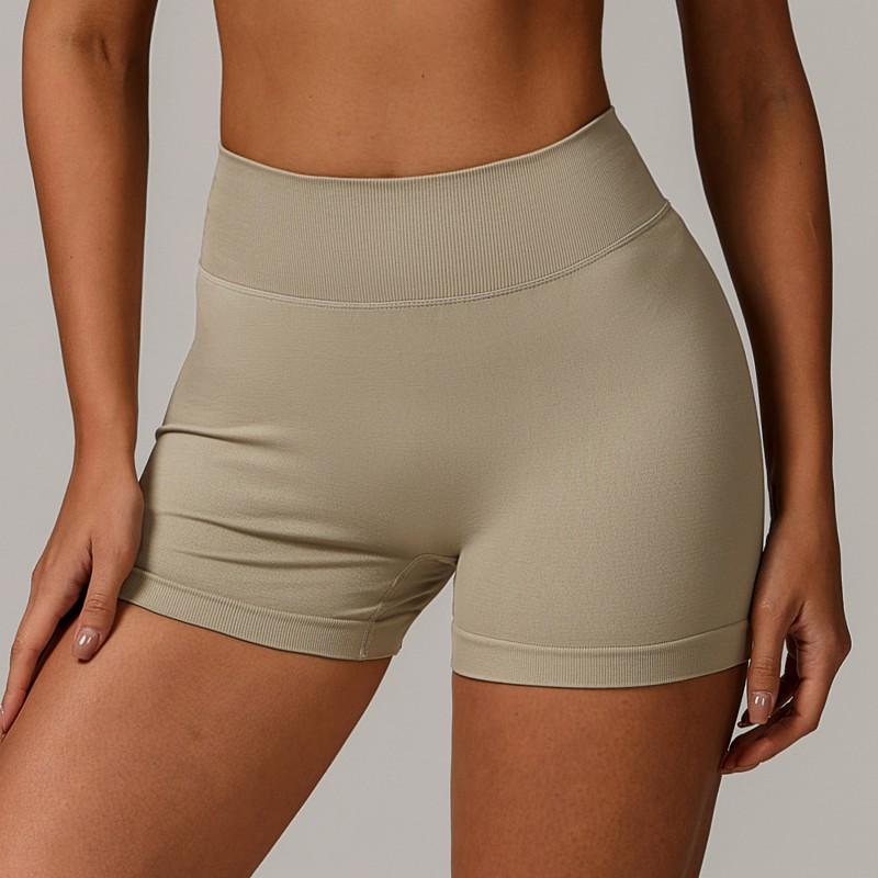High-Waisted Seamless Yoga Shorts Women Tummy Control Butt Lift Running Gym Workout Leggings Short