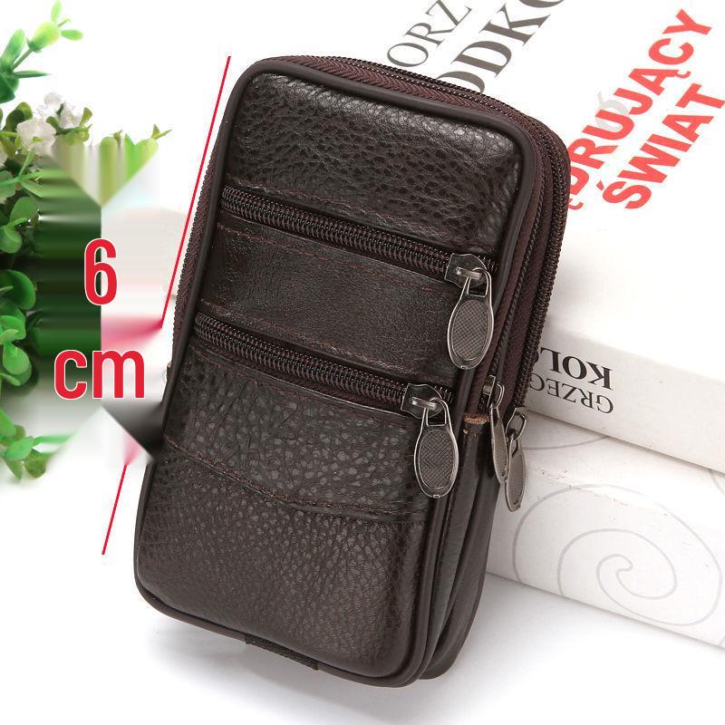 Поясной чехол для телефона из коровьей кожи - Мужской чехол на клипсе 6,7" для пожилого работника