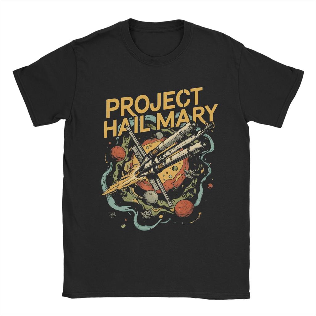 Project Hail Mary T Shirt Beach  Vintage TShirts Pure Cotton Trending Tshirt For Unisex ShortSleeved Casual Tops