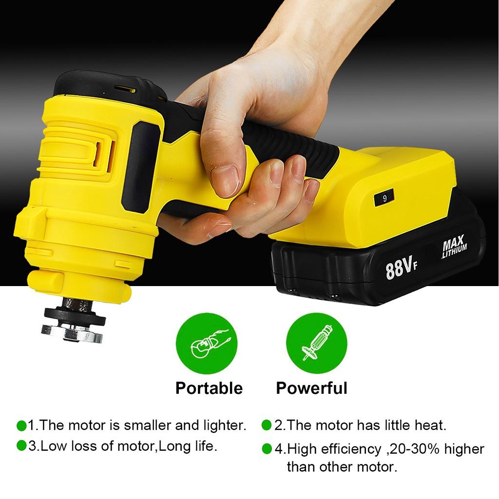 Электрическая мини-угловая шлифовальная машина 88VF, 10000 об/мин, 1580 Вт, литий-ионный аккумулятор с регулируемой скоростью, режущий электроинструмент для аккумулятора 18 В