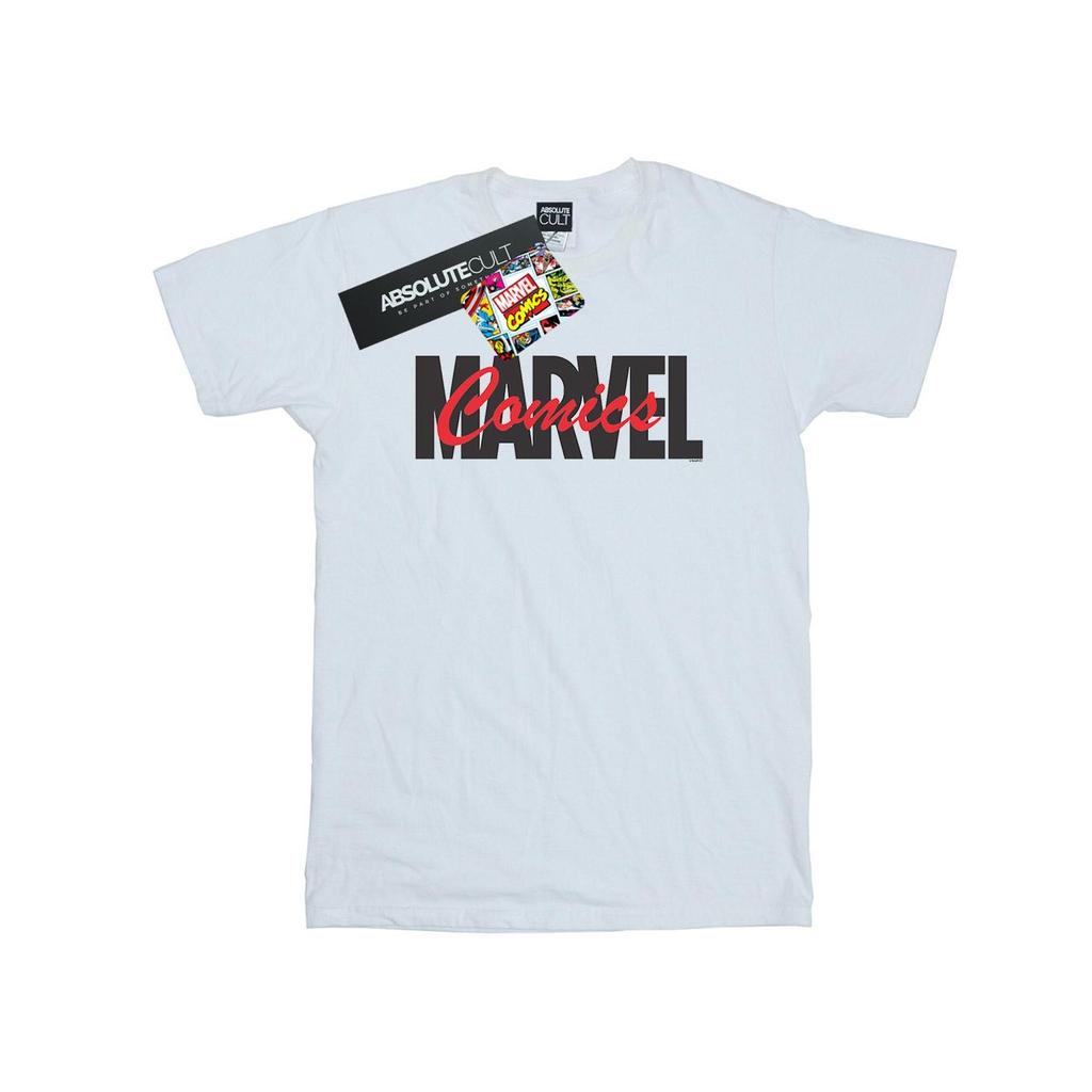 Marvel Womens/Ladies Red Font Logo Cotton Boyfriend T-Shirt