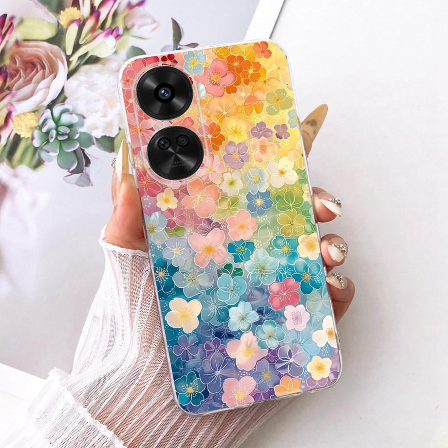 For Huawei Nova 11i 11 Pro Nova 12 SE 11 SE Phone Case Clear Soft TPU Bumper Cover Cool Cartoon Luxury Butterfly Flower Funda