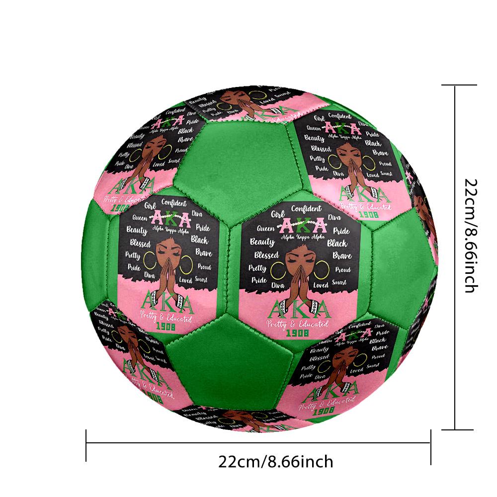 AKA Indoor Soccer Ball Colorful All Ages Size 5 Machine Stitched PVC Competition Ready Durable High-Bounce