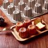 Форма Canele с 12 отверстиями, антипригарное покрытие из углеродистой стали, форма для десерта, кекса, форма для кексов, микроволновая печь, приспособление для выпечки пудинга, пищевая посуда