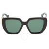 Green Geometric Ladies Sunglasses Gg0956s 001 54