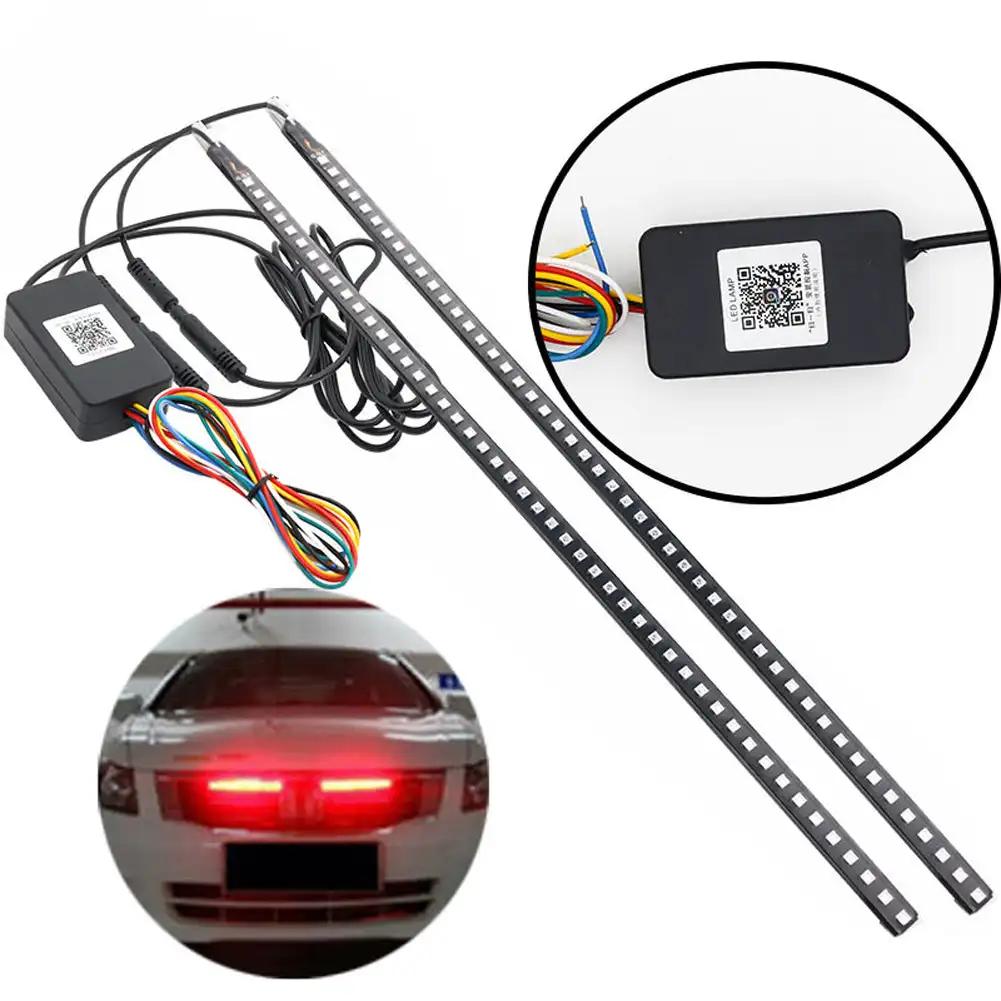 Универсальный 56 см DC 12 В 48 светодиодных RGB-ламп автомобильный сканер Knight Rider Strobe Flash Light Strip с дистанционным управлением Автомобильные аксессуары