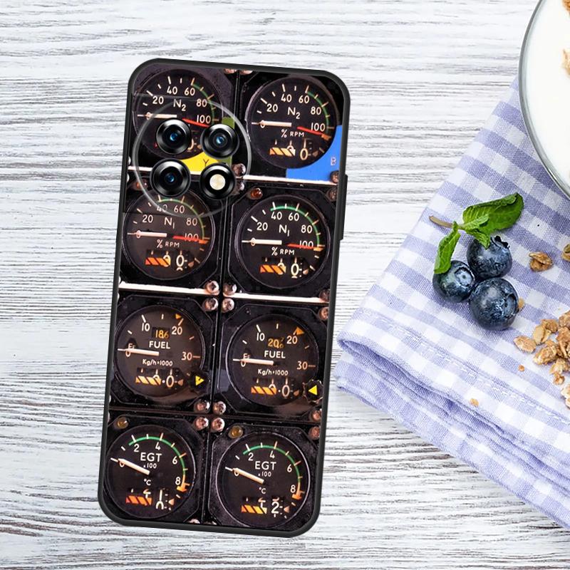 Flight Instruments Case For OnePlus Nord 5 CE 3 4 Lite N20 N30 OnePlus 15 15R 13 13T 10T 10 11 12 12R 13R Cover