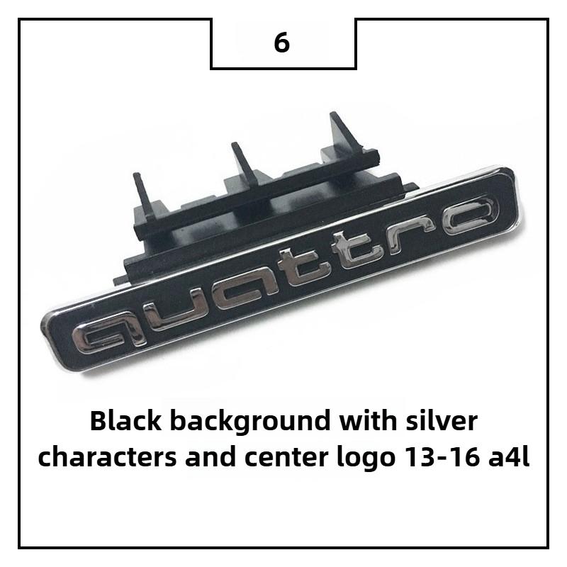 For 3F A4L A5 A6L Q3 Q5 Quattro Front Grille Badge & Rear Trunk Emblem High-End Style Decoration Exterior Upgrade AccessoriesD4 EW6