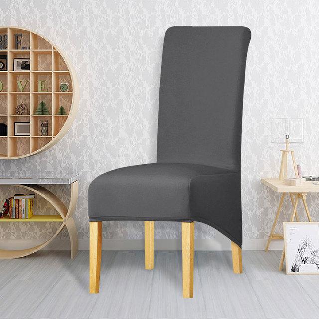1/2/4/6 шт., эластичный чехол на стул размера XL, чехлы на стулья с длинной спинкой для Рождества, свадьбы, банкета, ресторана, отеля, столовой