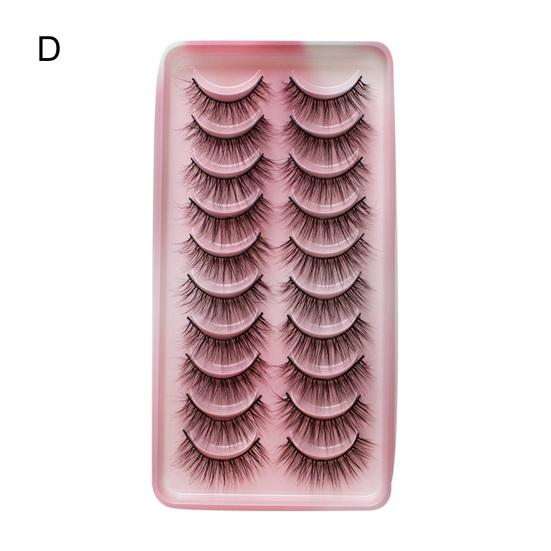 10 пар/коробка модных накладных ресниц для вьющегося макияжа ручной работы