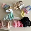 4pcs/set Seamless Hair Rope Set Macaron Color Elastic Hair Rings Simple Towel Hair Ties  Girl
