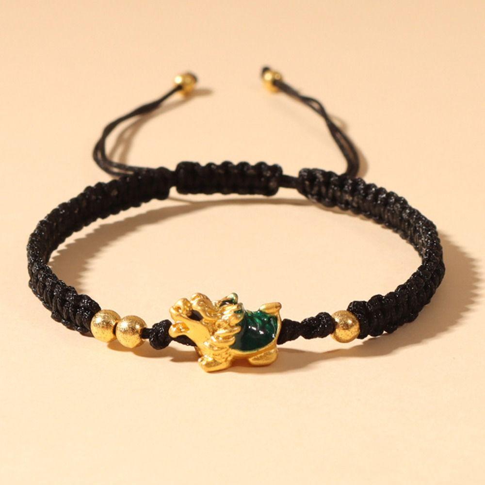 Браслет-подвеска Год Дракона Черепахи на Новый год Браслет Удачи Креативная Счастливая Красная Веревочка Девочки