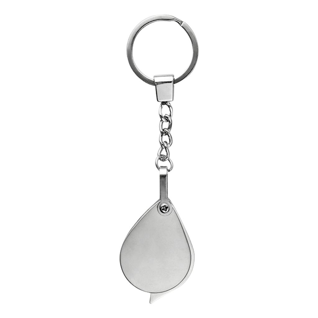 Портативное 20-кратное увеличительное стекло с металлическим брелоком, долговечное, с высоким увеличением для пожилых любителей