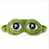 Funny Frog Pepe Sad Frog 3D Eye Mask Cover Cartoon Plush Sleeping Mask (Green 90g No Ice Bag)
