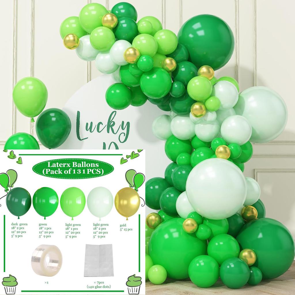 Мори Сет День рождения Событие Тема джунглей Украшение для вечеринки Набор латексных шаров-цепочек