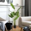 Indoor artificial plant 160 cm, artificial tree with plastic pot and flocked soil, green