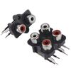 5Pcs 2/4 Hole Rca Female Stereo Audio Jack Av Audio Input Socket Connector