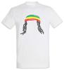 Rasta Hat And Dreadlocks T-Shirt Jah Babylon Irie Ska Reggae Jamaica Rastafari