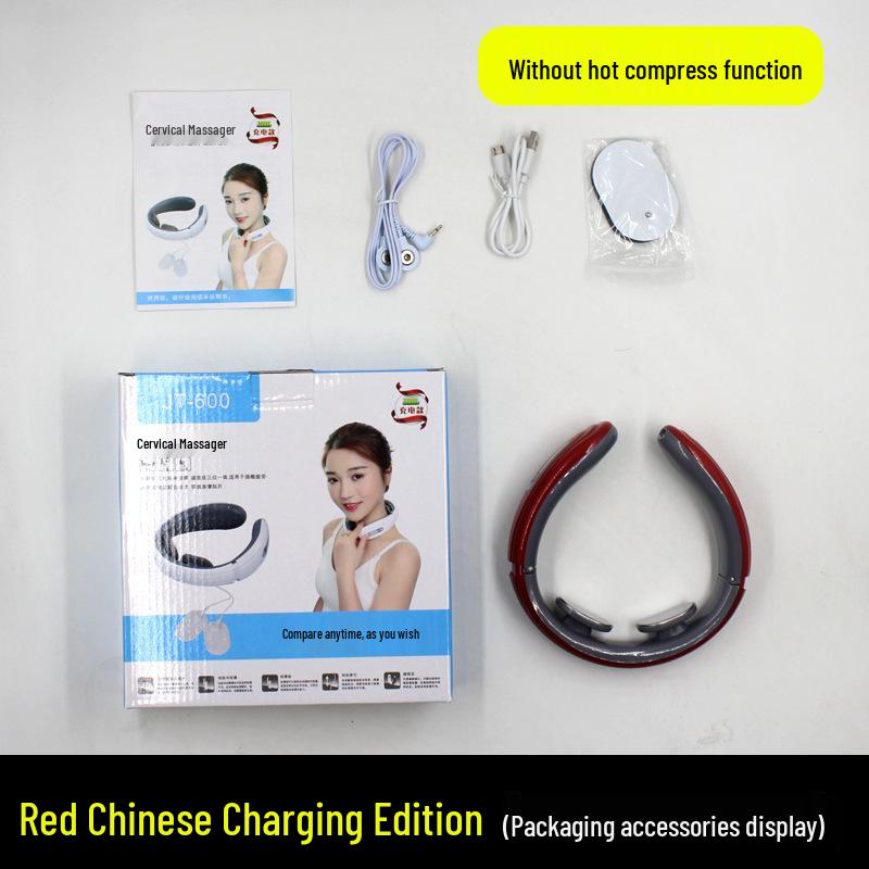 Многофункциональный 4-головочный массажер с подогревом для шеи и шейного отдела позвоночника