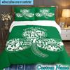 Custom Name 3PCS Boston Basketball Bedding Set,Including  Duvet Cover And 2pcs Pillowcases Perfect for Bedroom,Dormitory,Fan Christmas gift