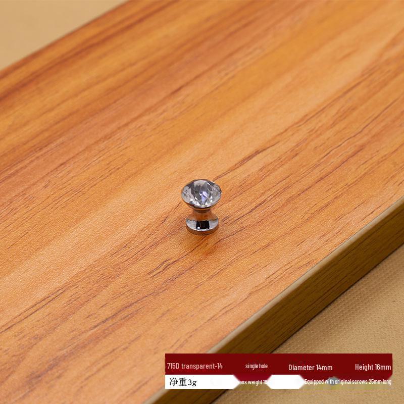 12 мм акриловая хрустальная и деревянная ручка для ящика с одним отверстием для шкатулки для драгоценностей
