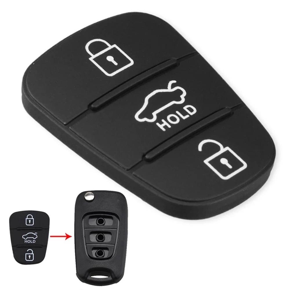 Key Pad Cover Case Car Key Fob Case 3 Buttons Remote Car Key Shell Rubber Pad Rubber Button Pad