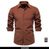 AIOPESON 2025 Corduroy Shirt Men 100% Cotton Solid Color Autumn Winter Thicken Business Casual Long Sleeve Classic Mens Shirts