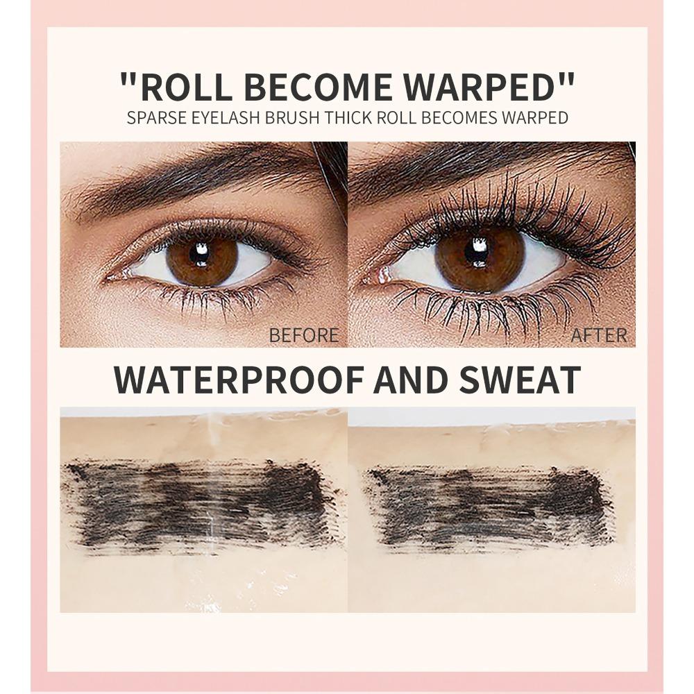 YANQINA Тушь для ресниц с двойным эффектом Водостойкая длинная подкручивающаяся естественная утолщающая тушь 2в1